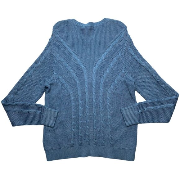 Ralph Lauren Cable-Knit Sweater Top Women's XXL 2XL Blue Lightweight Soft NEW - Picture 7 of 14